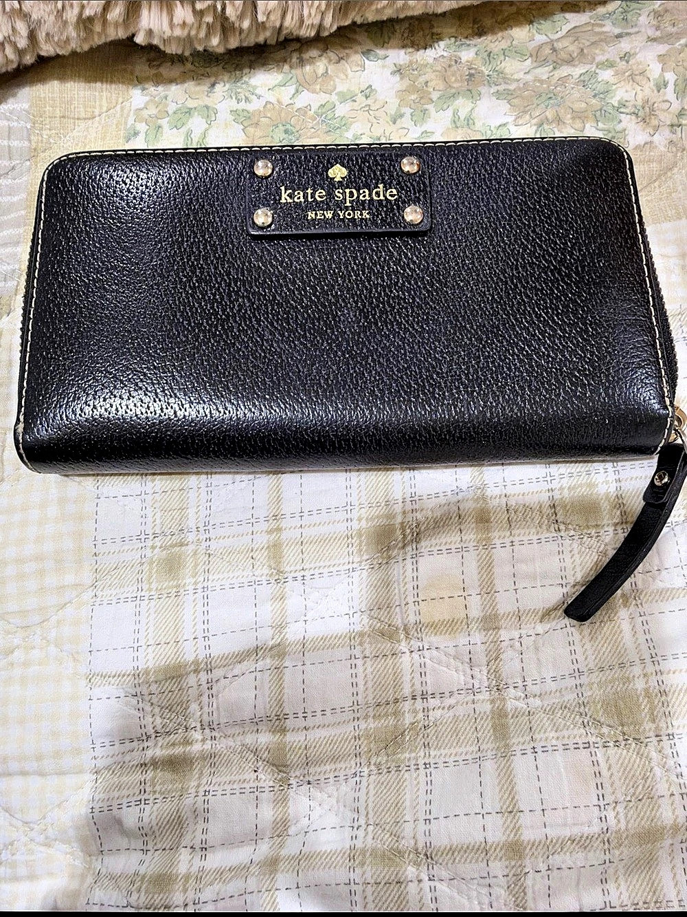 Kate Spade Black Zip-Around Wristlet Wallet